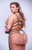 Koronkowy komplet 2-częściowy Strappy plus size tył
